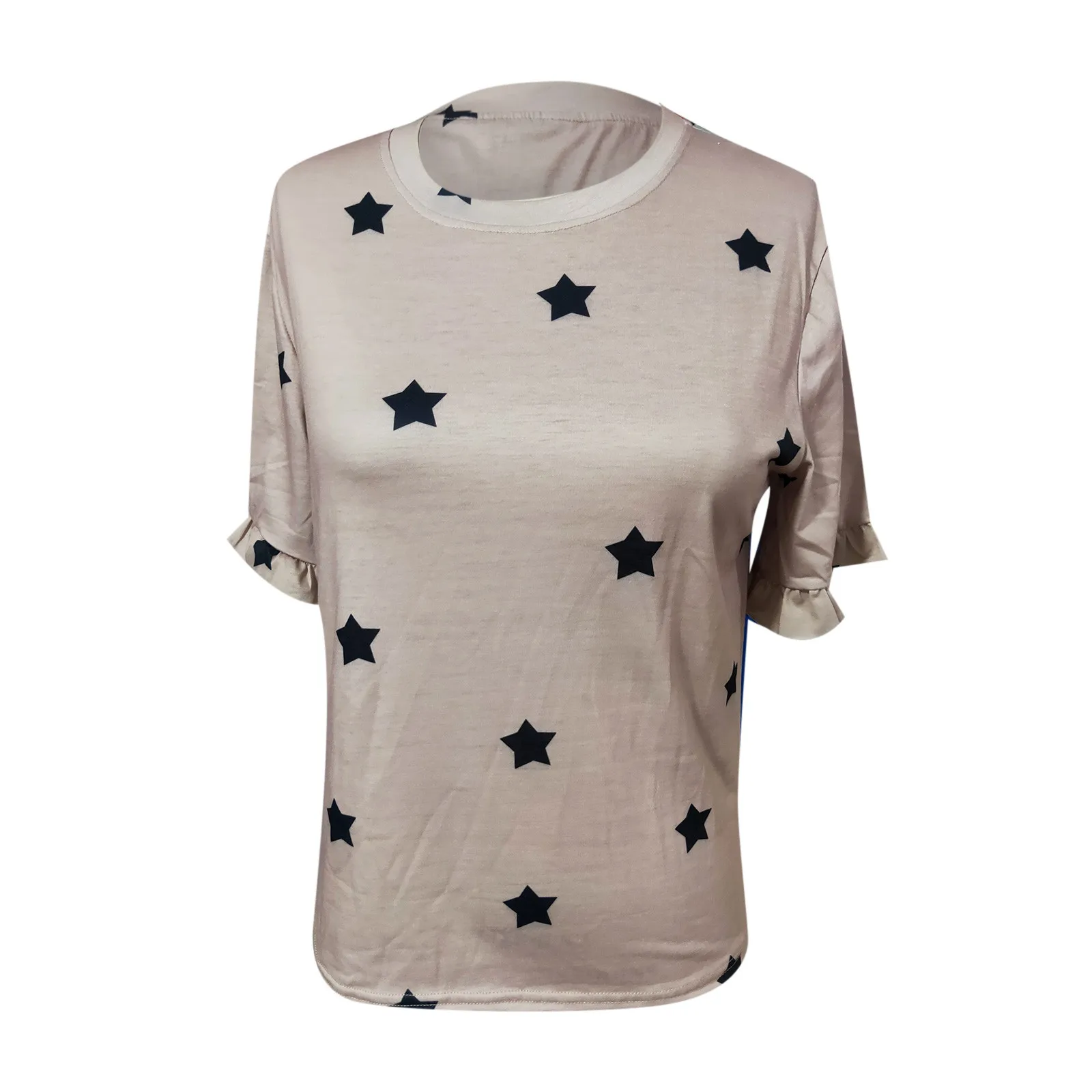 Women's Blouses Cute Ruffles Sleeve 021 Summer Fashion Casual Loose Short Sleeve Shirt V-Neck Solid Color Top Ropa Blusas Mujer
Women's Blouses Cute Ruffles Sleeve 021 Summer Fashion Casual Loose Short Sleeve Shirt V-Neck Solid Color Top Ropa Blusas Mujer