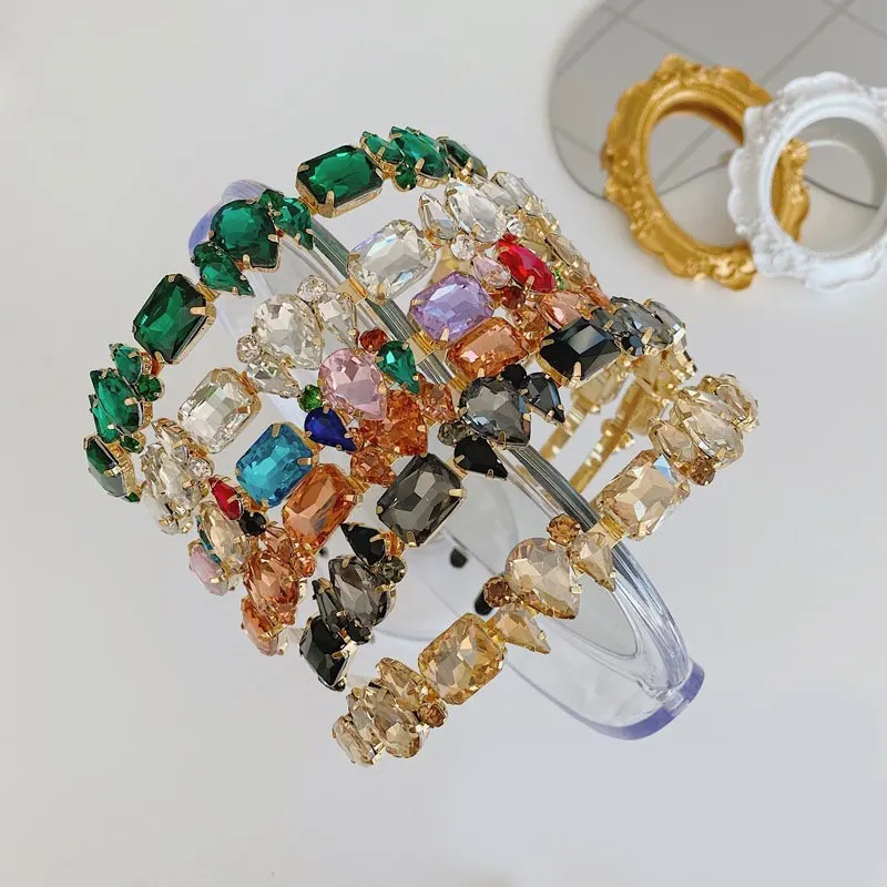 Baroque Headband Luxury Hair Accessories Diamond Geometric Vintage Rhinestone Head Hoop Full Crystal Alloy Thin Edge Hair Hoop
Baroque Headband Luxury Hair Accessories Diamond Geometric Vintage Rhinestone Head Hoop Full Crystal Alloy Thin Edge Hair Hoop