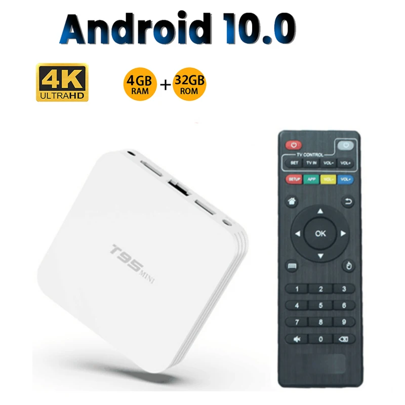 ТВ-приставка T95MINI, Android 10,0, 2,4 ГГц, Wi-Fi, 2/16/4/32/4/64 ГБ, 4K Ultra HD, HDR
ТВ-приставка T95MINI, Android 10,0, 2,4 ГГц, Wi-Fi, 2/16/4/32/4/64 ГБ, 4K Ultra HD, HDR