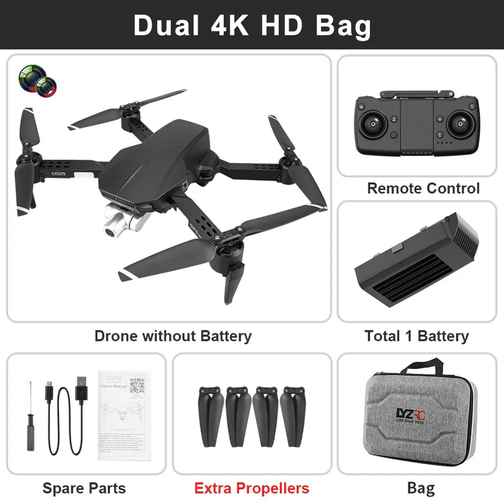 L106 RC Mini Drone 4K HD Camera WIFI FPV Aerial Photography Helicopter Foldable Quadcopter Dron Toys Drone 4k Profesional Gift
L106 RC Mini Drone 4K HD Camera WIFI FPV Aerial Photography Helicopter Foldable Quadcopter Dron Toys Drone 4k Profesional Gift