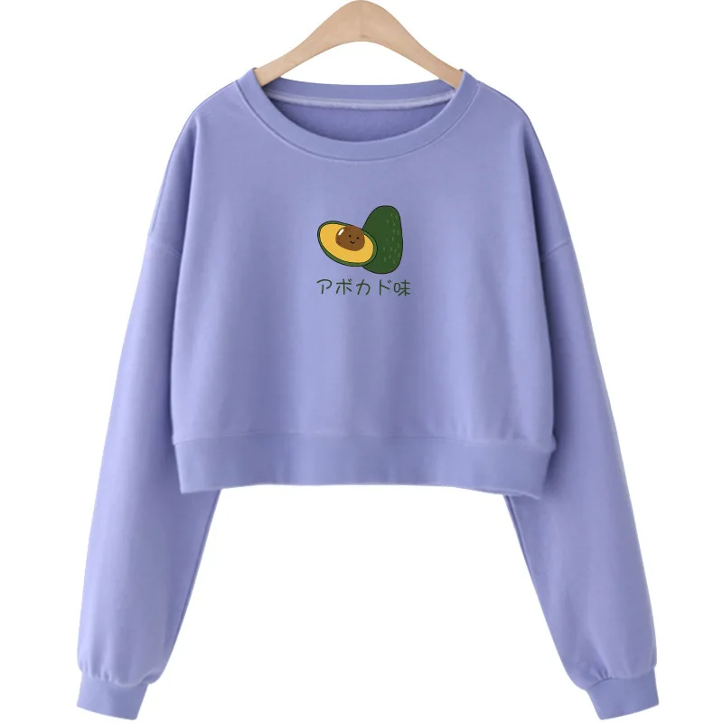 Women New Autumn Sweatshirts Fashion Fresh Style Casual O Neck Drop Shoulder Long Sleeve Avocado Print Loose Hoodies for Student 
Women New Autumn Sweatshirts Fashion Fresh Style Casual O Neck Drop Shoulder Long Sleeve Avocado Print Loose Hoodies for Student