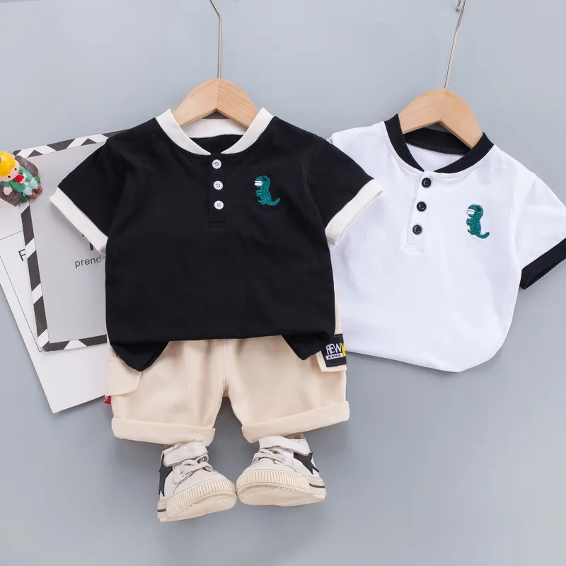 Boys Clothes Cute Dinosaur Summer White Short Sleeves 2-Piece Set Casual Shorts Children's Fashion suits 1 2 3 4 years
Boys Clothes Cute Dinosaur Summer White Short Sleeves 2-Piece Set Casual Shorts Children's Fashion suits 1 2 3 4 years
