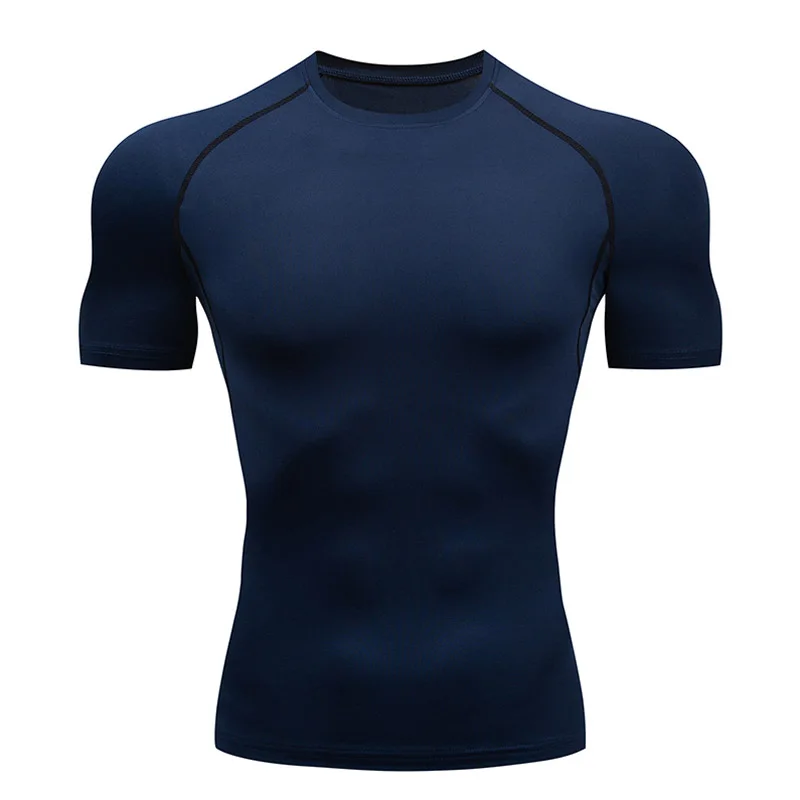 Men's Top Sports T-shirt Short Muscle Shirt Pure color round neck spandex Quick-drying fitness Compression clothing Tights Top
Men's Top Sports T-shirt Short Muscle Shirt Pure color round neck spandex Quick-drying fitness Compression clothing Tights Top