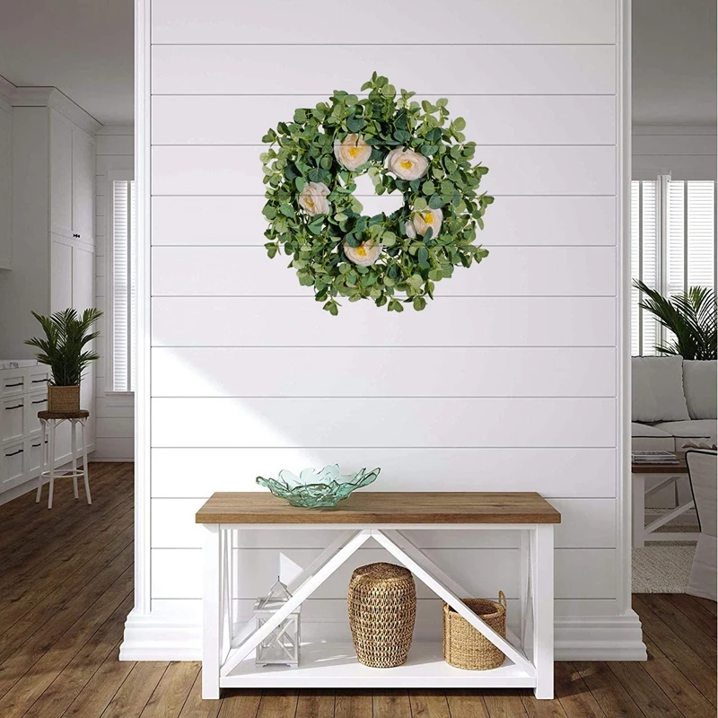 Artificial Wreath Green Leaf with Rose Flower, for Front Door Wall Window Wedding Party Farmhouse Garden Home Decor
Artificial Wreath Green Leaf with Rose Flower, for Front Door Wall Window Wedding Party Farmhouse Garden Home Decor