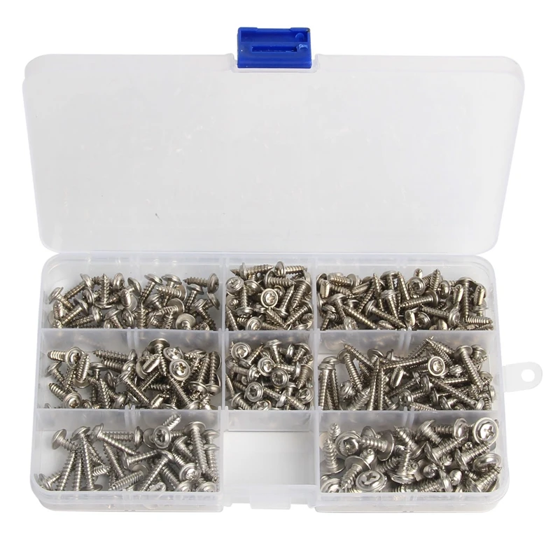 340PCS Screw Stainless Steel Self-Tapping Screw Screw Metal Screw Kit with Storage Box
340PCS Screw Stainless Steel Self-Tapping Screw Screw Metal Screw Kit with Storage Box