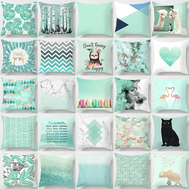 New Style Geometric Green Pillowcase Decorative Cushion For Sofa DIY Printed Pillow Chair Car Cushion Christmas Home Decoration
New Style Geometric Green Pillowcase Decorative Cushion For Sofa DIY Printed Pillow Chair Car Cushion Christmas Home Decoration
