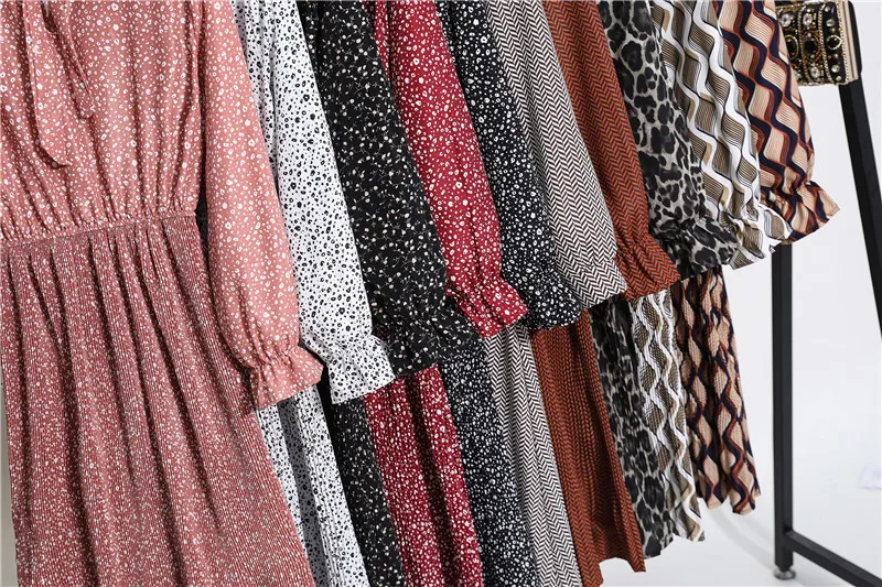 Floral Print Chic Long Sleeve Dress Women Casual Korean Office Bow Collar Elegant Chiffon Dress Sexy Midi Party A Line Vestidos
Floral Print Chic Long Sleeve Dress Women Casual Korean Office Bow Collar Elegant Chiffon Dress Sexy Midi Party A Line Vestidos