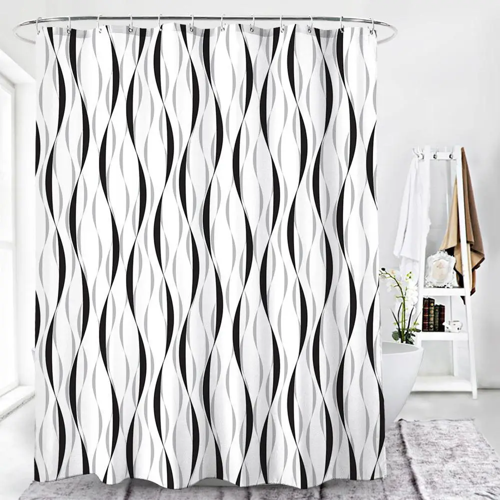Thick Waterproof Shower Curtain Geometric Vertical Stripes Washable Quick Dry Bathroom Accessories
Thick Waterproof Shower Curtain Geometric Vertical Stripes Washable Quick Dry Bathroom Accessories