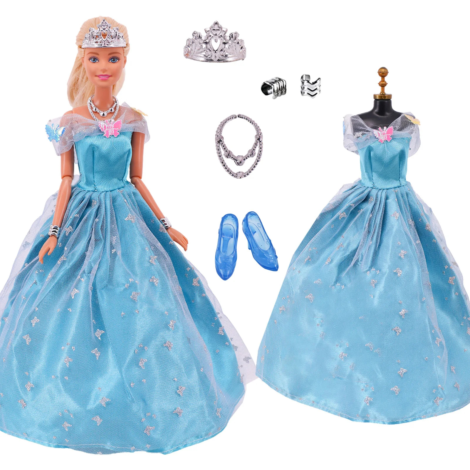 Barbiees Doll Clothes Fashion Handmade Evening Dress+Shoes+Accessories For 11.8 Inch Barbiees and BJD Doll,Girl`s Toy Gift
Barbiees Doll Clothes Fashion Handmade Evening Dress+Shoes+Accessories For 11.8 Inch Barbiees and BJD Doll,Girl`s Toy Gift