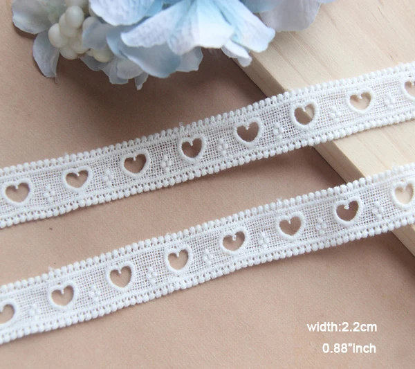 1Yard Width:2.2cm (0.88"inch) Sweet Hollow Heart Lace Polyester Embroidery Lace for Clothing Sewing Craft Decoration (KK-725)
1Yard Width:2.2cm (0.88"inch) Sweet Hollow Heart Lace Polyester Embroidery Lace for Clothing Sewing Craft Decoration (KK-725)