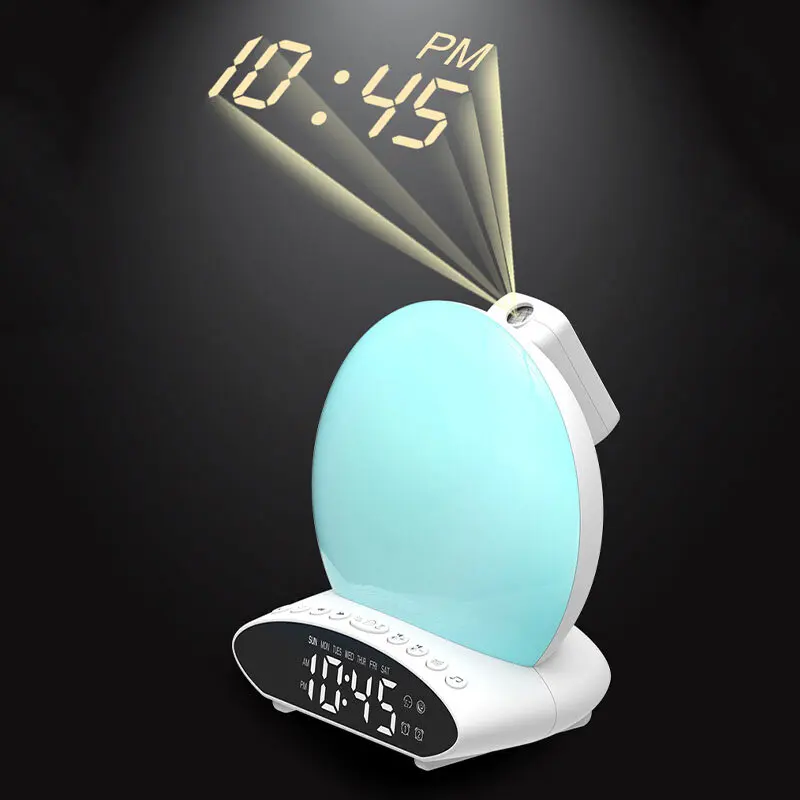 Speaker HD Time Projection LED Alarm Clock 7 Colors FM Radio Sleep Aid Snooze Mode Wake-up Device U Disk Music
Speaker HD Time Projection LED Alarm Clock 7 Colors FM Radio Sleep Aid Snooze Mode Wake-up Device U Disk Music