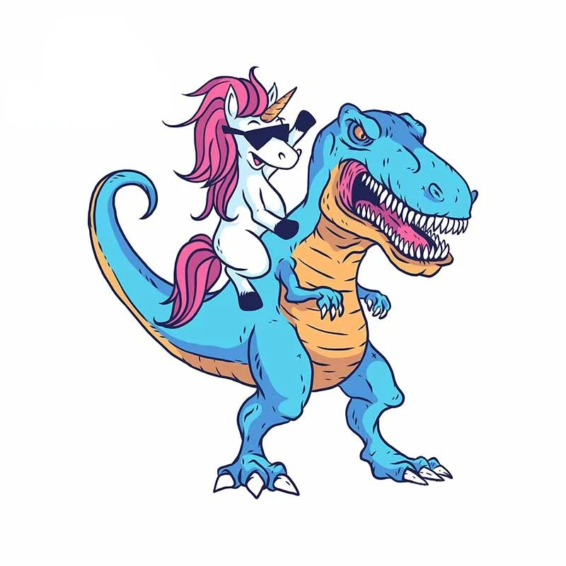 Unicorn Riding TRex Car Decal Waterproof Car Stickersl Vinyl Material Sunscreen Suitable SUV Truck JDM Custom Printing Graphics 
Unicorn Riding TRex Car Decal Waterproof Car Stickersl Vinyl Material Sunscreen Suitable SUV Truck JDM Custom Printing Graphics