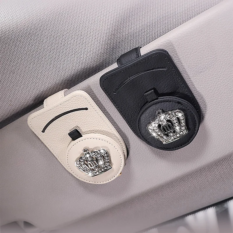 Universal Genuine Leather Car Glasses Case Ticket Card Clamp Diamond Crown Car Sun Visor Sunglasses Holder Men Car Accessories
Universal Genuine Leather Car Glasses Case Ticket Card Clamp Diamond Crown Car Sun Visor Sunglasses Holder Men Car Accessories