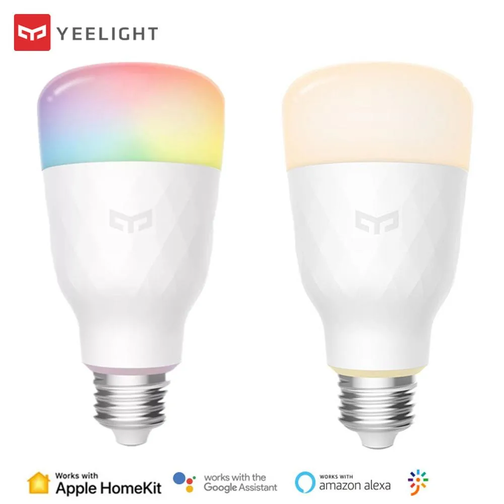 Новая умная Светодиодная лампа Yeelight цветная 800 люмен Wi Fi защита глаз 8 5 Вт E27 лимон
