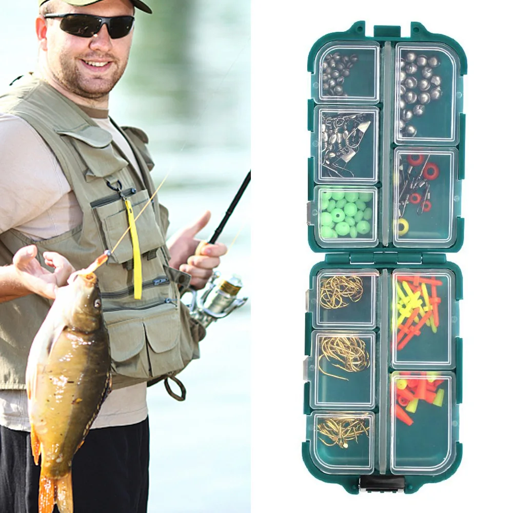 157Pcs/Set Fishing Tackle Kits Including Jig Hooks Space Beans Split Shots Sinker Slides Stopper With Storage Case Fishing Kit
157Pcs/Set Fishing Tackle Kits Including Jig Hooks Space Beans Split Shots Sinker Slides Stopper With Storage Case Fishing Kit