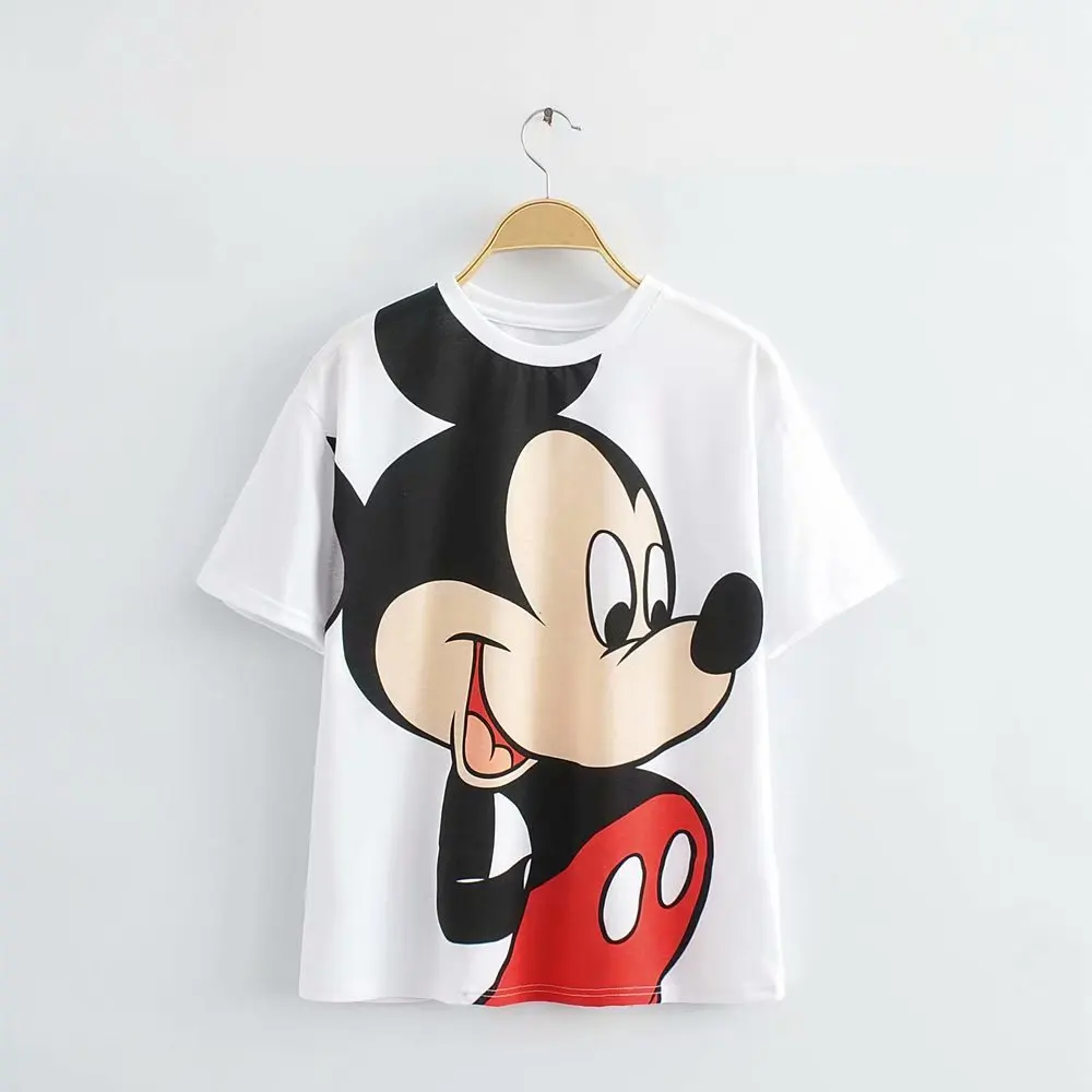 Disney Cartoon Mickey Mouse Shirts For Women Print Round Neck Short-sleeved Women Fashion Clothing Graphic T-Shirts Harajuku
Disney Cartoon Mickey Mouse Shirts For Women Print Round Neck Short-sleeved Women Fashion Clothing Graphic T-Shirts Harajuku