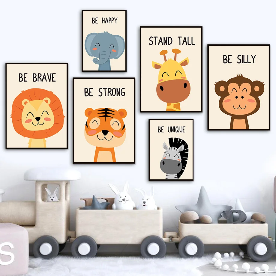 Cartoon Lion Elephant Monkey Deer Tiger Zebra Wall Art Canvas Painting Nordic Posters And Prints Wall Pictures Kids Room Decor
Cartoon Lion Elephant Monkey Deer Tiger Zebra Wall Art Canvas Painting Nordic Posters And Prints Wall Pictures Kids Room Decor