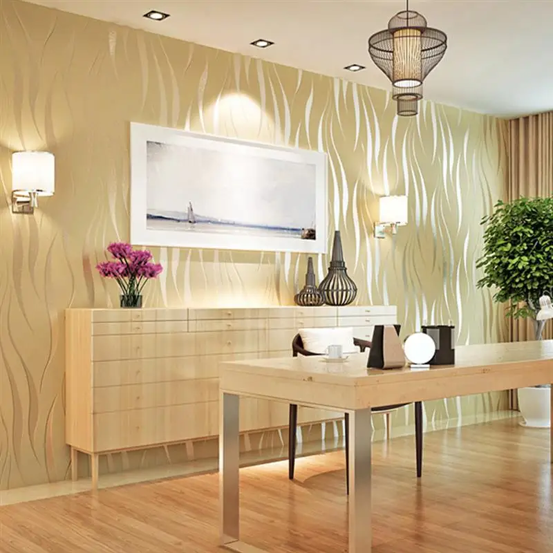 3D Wavy Striped Wallpaper Non Woven Fabric Modern Stereoscopic Thick Flocking Wallpaper Bedroom Living Room Luxury Wall Paper
3D Wavy Striped Wallpaper Non Woven Fabric Modern Stereoscopic Thick Flocking Wallpaper Bedroom Living Room Luxury Wall Paper