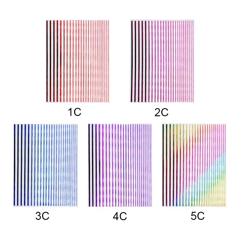 3D Nail Art Stickers Self-adhesive Stripe Shape Mixed Patterns Transfer Decals Nail Foils Nail Art Decoration DIY Design
3D Nail Art Stickers Self-adhesive Stripe Shape Mixed Patterns Transfer Decals Nail Foils Nail Art Decoration DIY Design