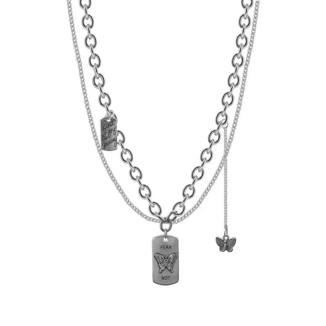 Female Butterfly Necklace with Chain on Neck Female 2021 New Double Neck Suspended Fashion Chain Jewelry Accessories
Female Butterfly Necklace with Chain on Neck Female 2021 New Double Neck Suspended Fashion Chain Jewelry Accessories