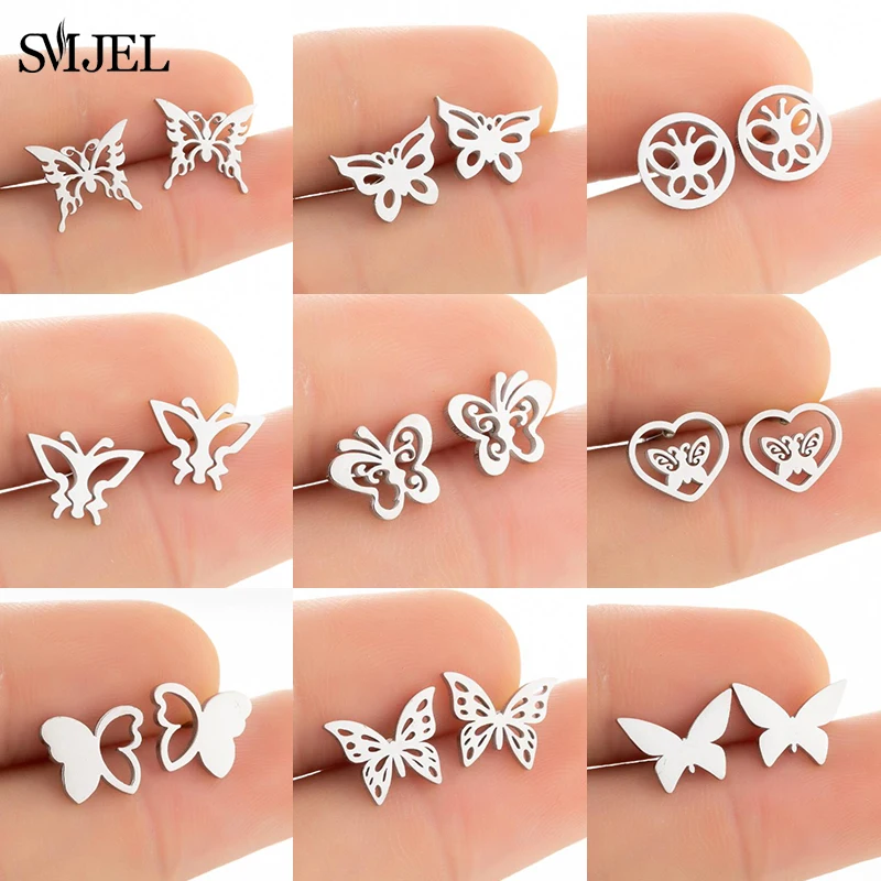 Multiple Style Butterfly Earrings for Women Girls 2022 Fashion Stainless Steel Earrings Black Small Butterfly Studs Jewelry GIft
Multiple Style Butterfly Earrings for Women Girls 2022 Fashion Stainless Steel Earrings Black Small Butterfly Studs Jewelry GIft