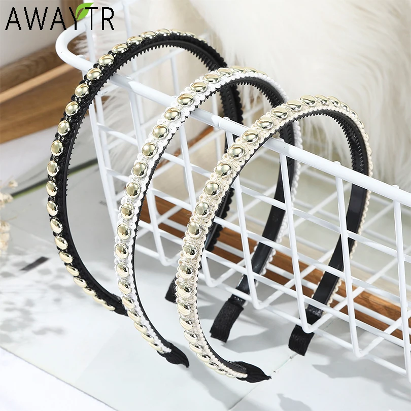 AWAYTR Non-Slip Rivet Headband for Women Elastic Hairbans Bezel Hair Hoop Bands Bow Fashion Girls Hair Accessories Headdress
AWAYTR Non-Slip Rivet Headband for Women Elastic Hairbans Bezel Hair Hoop Bands Bow Fashion Girls Hair Accessories Headdress