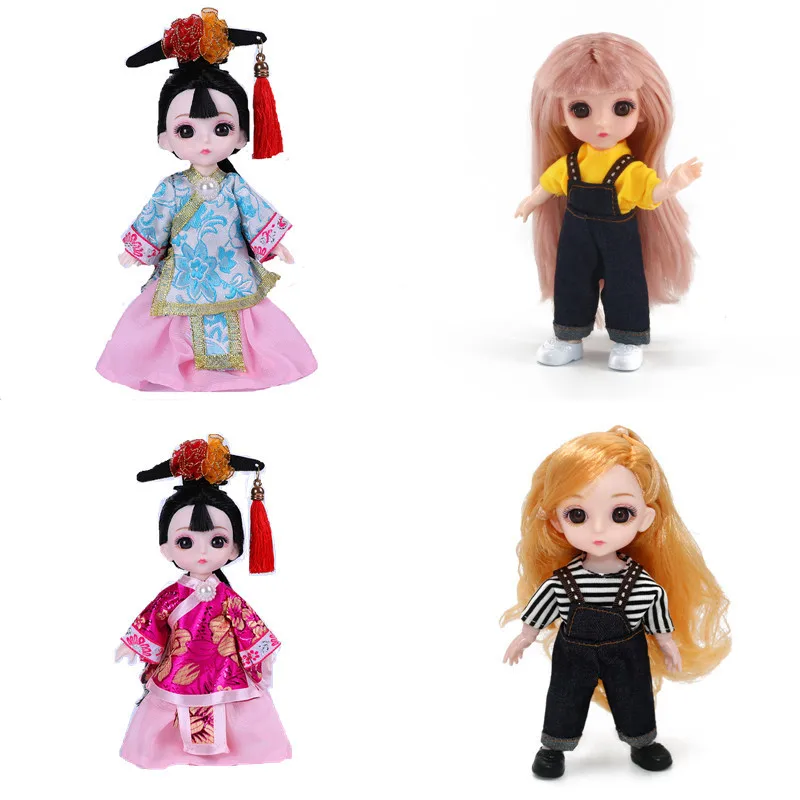 New 6 Inch Cute Doll Dress Up Bjd 16cm Doll 13 Joint Movable Cute Qing Dynasty Hanfu Doll Set Toy 1/12 Doll Girl Christmas Gift
New 6 Inch Cute Doll Dress Up Bjd 16cm Doll 13 Joint Movable Cute Qing Dynasty Hanfu Doll Set Toy 1/12 Doll Girl Christmas Gift