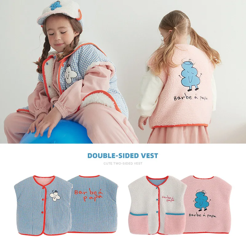 Children's Undershirt 2021 Winter New Girls Undershirt Lamb Cotton Double-Sided Boys Jacket Winter Warm Vest Children's Clothing
Children's Undershirt 2021 Winter New Girls Undershirt Lamb Cotton Double-Sided Boys Jacket Winter Warm Vest Children's Clothing