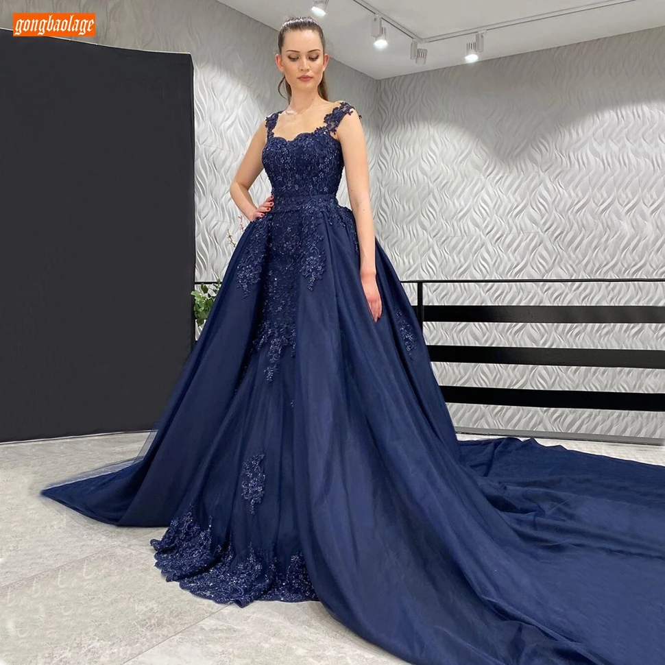 Dark Navy Evening Dresses 2020 Lace Beaded Appliqued Satin Sexy Women Dress Long Party Custom Made Abiti Da Cerimonia Da Sera
Dark Navy Evening Dresses 2020 Lace Beaded Appliqued Satin Sexy Women Dress Long Party Custom Made Abiti Da Cerimonia Da Sera