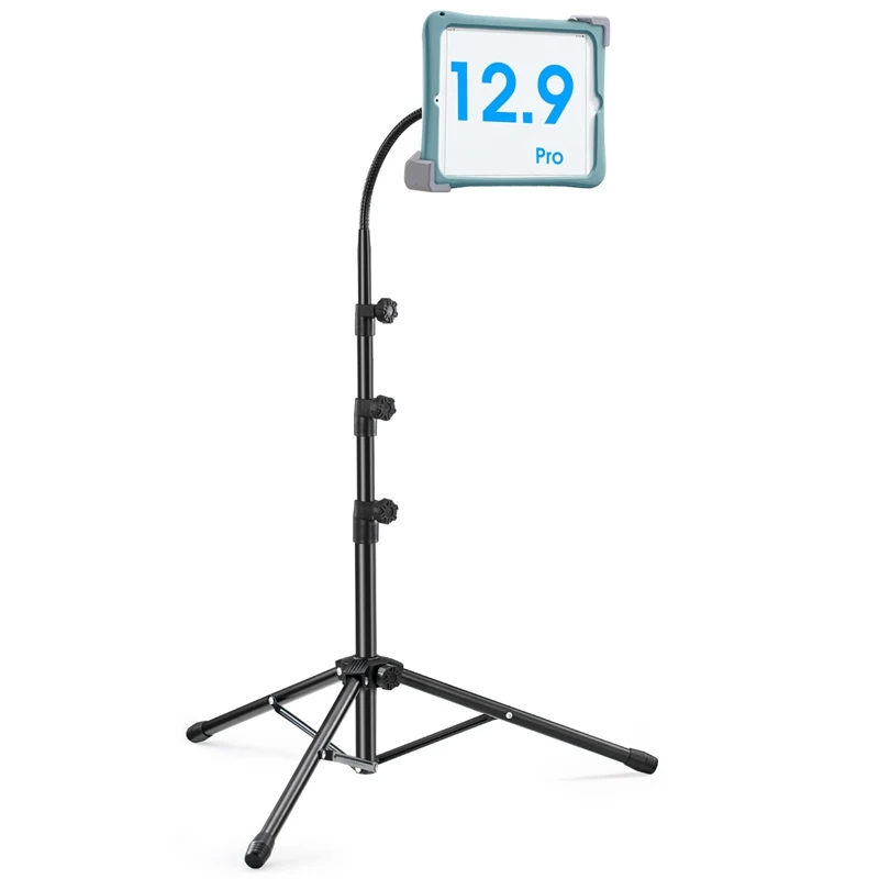 Tablet Tripod Floor Stand Adjustable Holder with Flexible Gooseneck for Phone and Tablet 9.5-14.5 Inches(1.65M)
Tablet Tripod Floor Stand Adjustable Holder with Flexible Gooseneck for Phone and Tablet 9.5-14.5 Inches(1.65M)