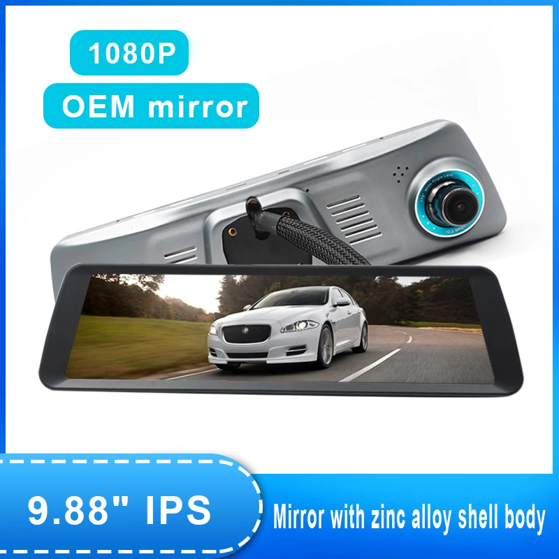 Carsanbo Зеркало OEM full HD 1920*1080P Автомобильный видеорегистратор Камера 9 88 "IPS