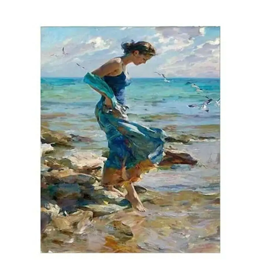 Abstract Oil Painting On Canvas Girl On The Beach Hand-painted Unframed Wall Art For Home Decro
Abstract Oil Painting On Canvas Girl On The Beach Hand-painted Unframed Wall Art For Home Decro