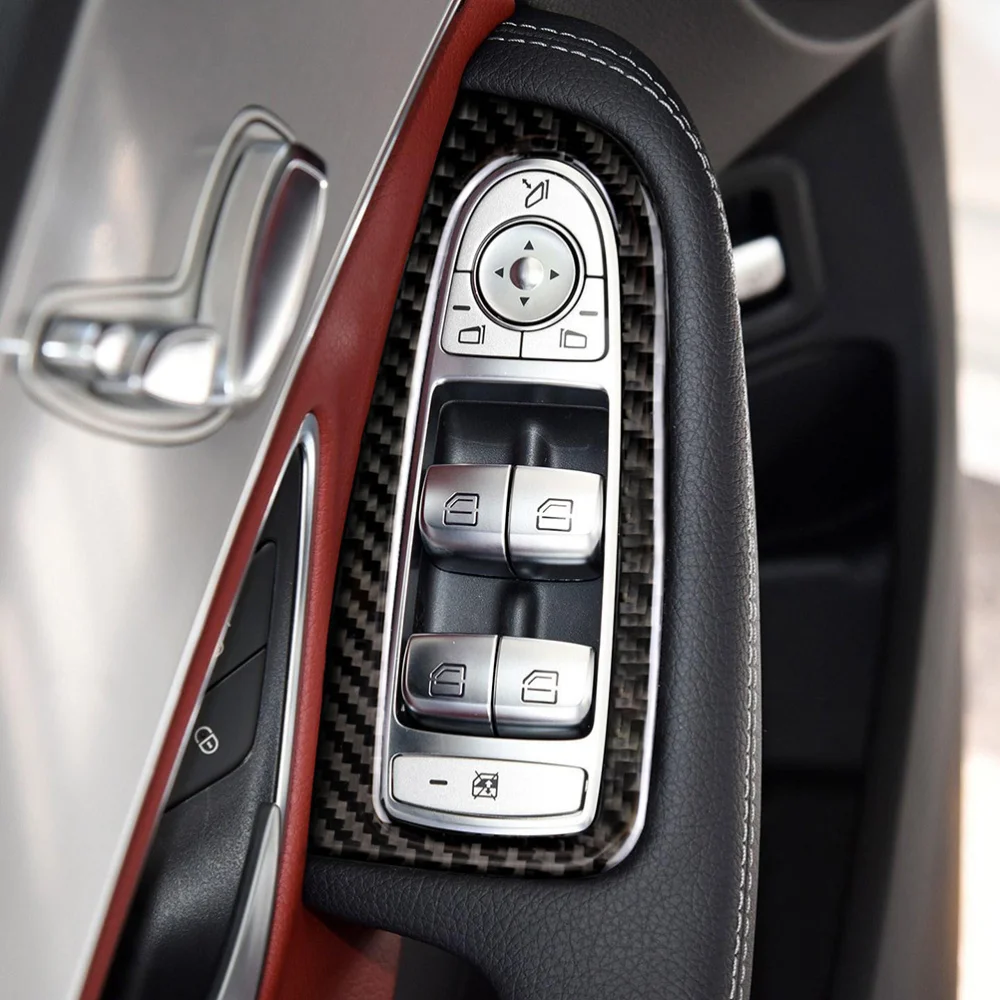 4pcs DIY Carbon Fiber Car Window Switch Panel Trim Decorative Button Cover Compatible with Mercedes Benz Class W205
4pcs DIY Carbon Fiber Car Window Switch Panel Trim Decorative Button Cover Compatible with Mercedes Benz Class W205