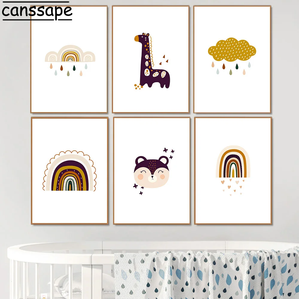 Nursery Canvas Posters Rainbow Wall Painting Giraffe Poster Animals Art Print Clouds Prints Nordic Wall Pictures Kids Room Decor
Nursery Canvas Posters Rainbow Wall Painting Giraffe Poster Animals Art Print Clouds Prints Nordic Wall Pictures Kids Room Decor