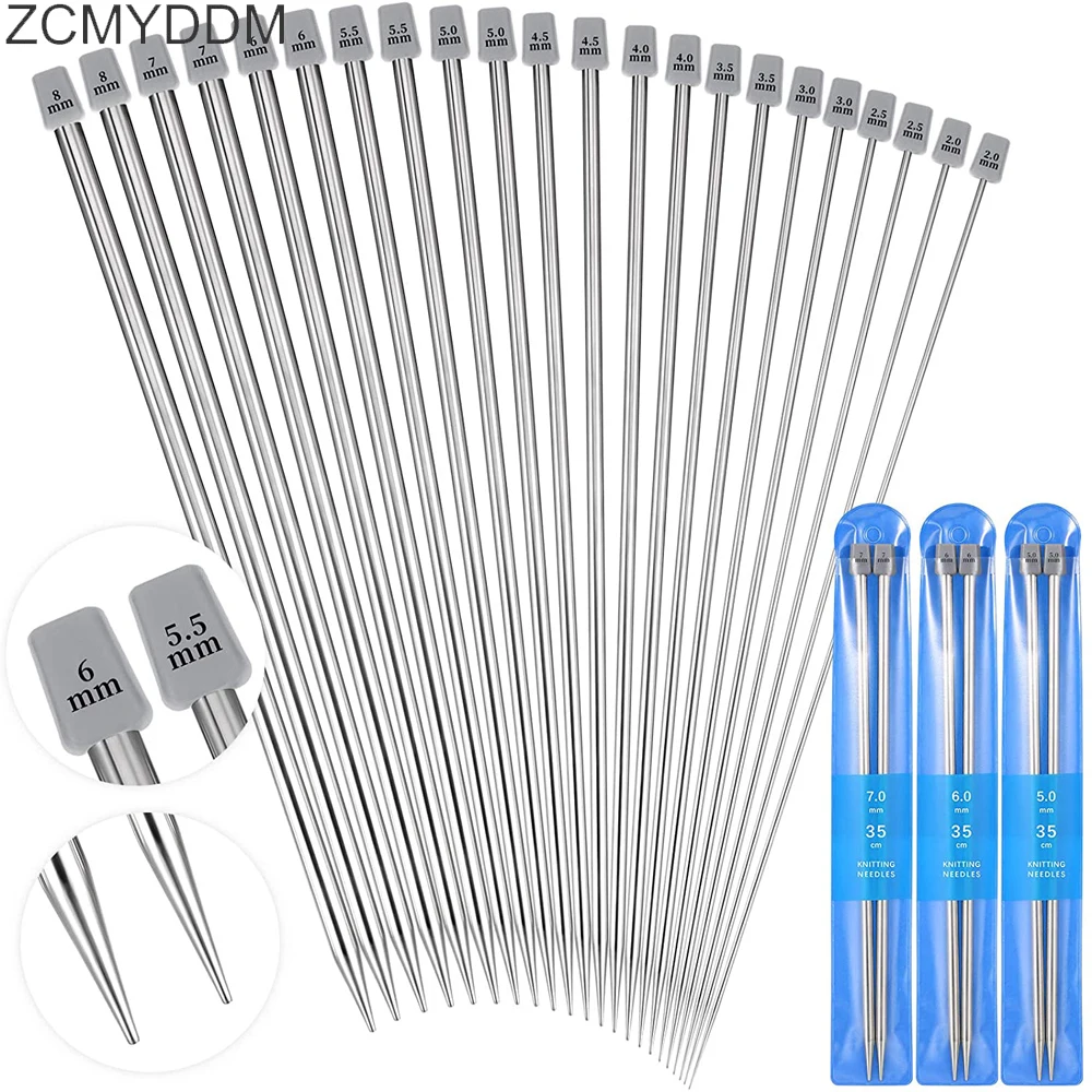 Stainless Steel Crochet Hook Straight Knitting Needles 2-8 mm 25/35cm Sweater Needle DIY Weave Knitting Tools
Stainless Steel Crochet Hook Straight Knitting Needles 2-8 mm 25/35cm Sweater Needle DIY Weave Knitting Tools