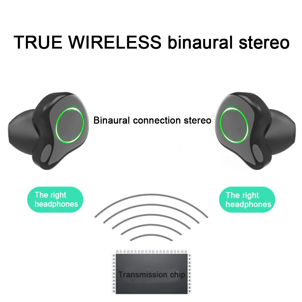 R5 туры беспроводные наушники Bluetooth 5 0 гарнитура чехол 9D стерео звук мини для Iphone