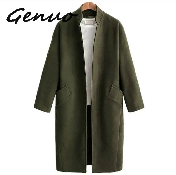 2019 Blend Cashmere Women Coat Female Overcoat Female Spring Autumn Woolen Coat Casaco Winter Long Loose Casual Jacket 3 Color 
2019 Blend Cashmere Women Coat Female Overcoat Female Spring Autumn Woolen Coat Casaco Winter Long Loose Casual Jacket 3 Color