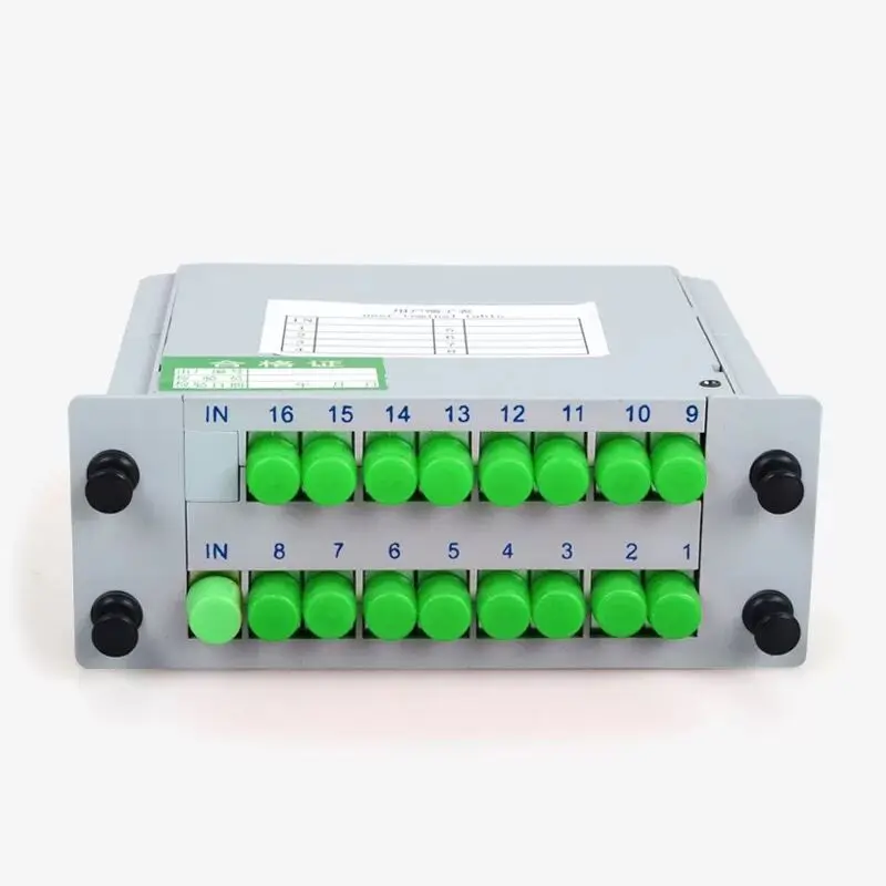 1x16 FC/ APC оптический PLC сплиттер Кассетная коробка карта вставляемый Тип FTTH |