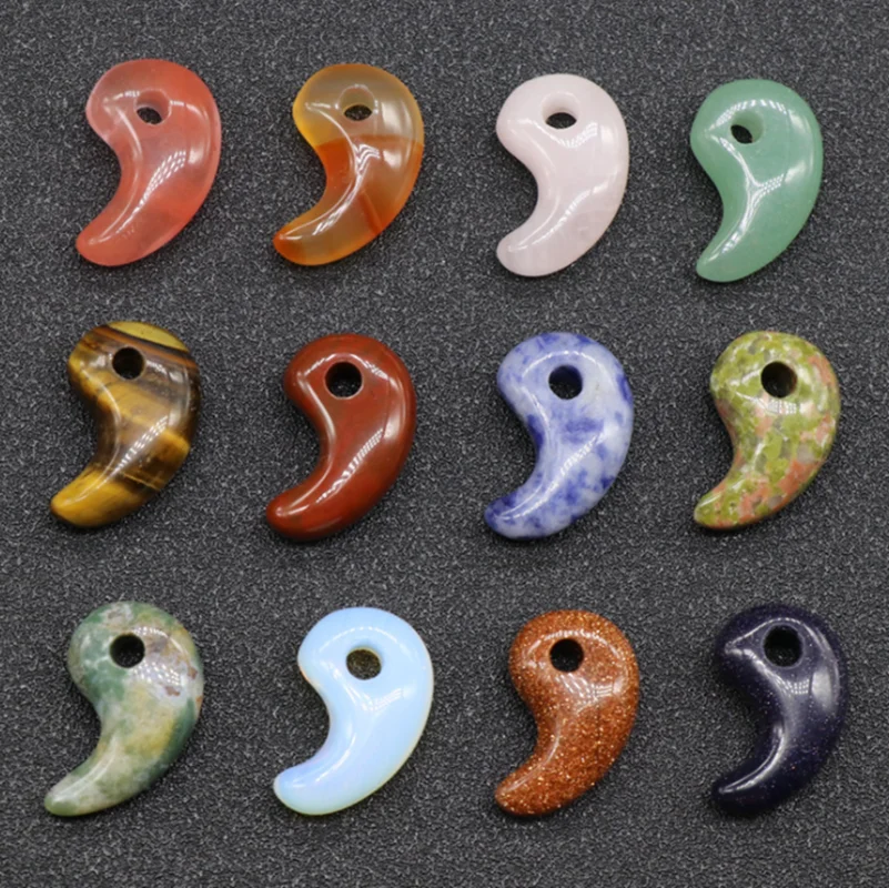 2pcs/lot 22*14mm Natural Stone Charms Pendant Crystal Yin Yang Hook Beads Pendant For DIY Jewelry Making Accessories
2pcs/lot 22*14mm Natural Stone Charms Pendant Crystal Yin Yang Hook Beads Pendant For DIY Jewelry Making Accessories
