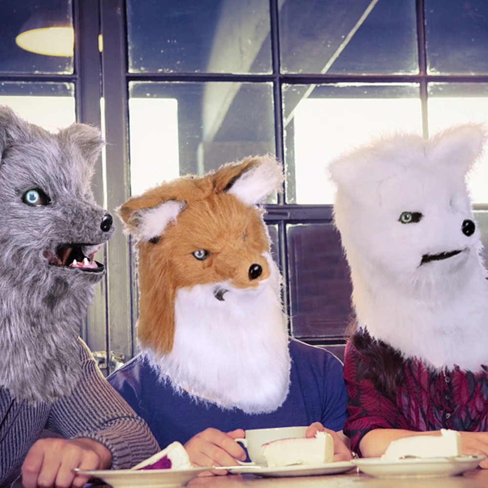 New Moving Mask White Fox Realistic Fox Costume Movable Mouth White Fox Head Halloween Masquerade For Party
New Moving Mask White Fox Realistic Fox Costume Movable Mouth White Fox Head Halloween Masquerade For Party