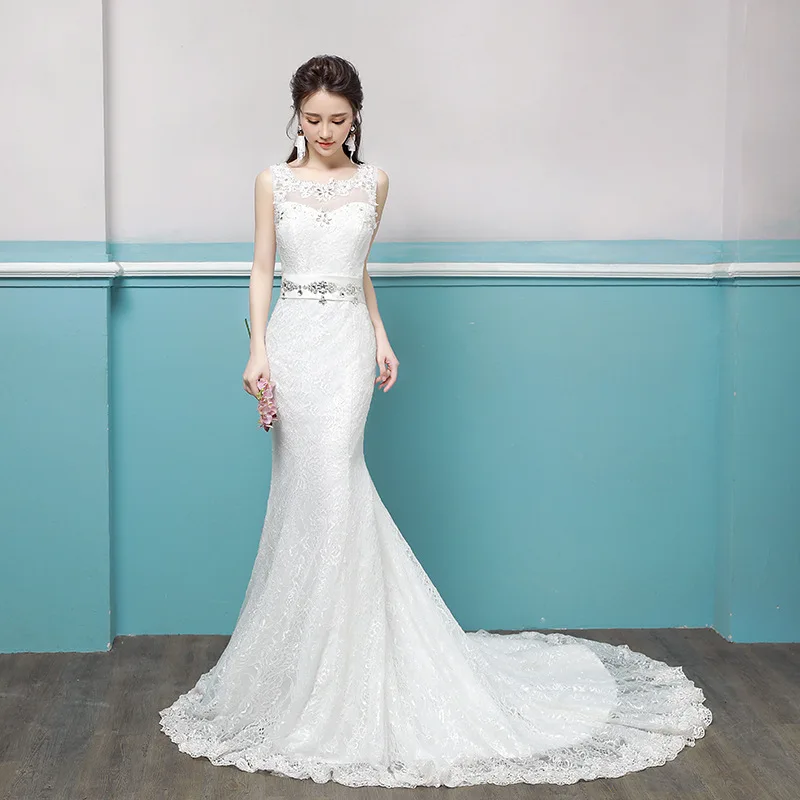 Vestido De Novia Mermaid Scoop Wedding Dresses Court Train Sleeveless Customized Cheap Brides Dress Long Chiffon Bridal Gown
Vestido De Novia Mermaid Scoop Wedding Dresses Court Train Sleeveless Customized Cheap Brides Dress Long Chiffon Bridal Gown