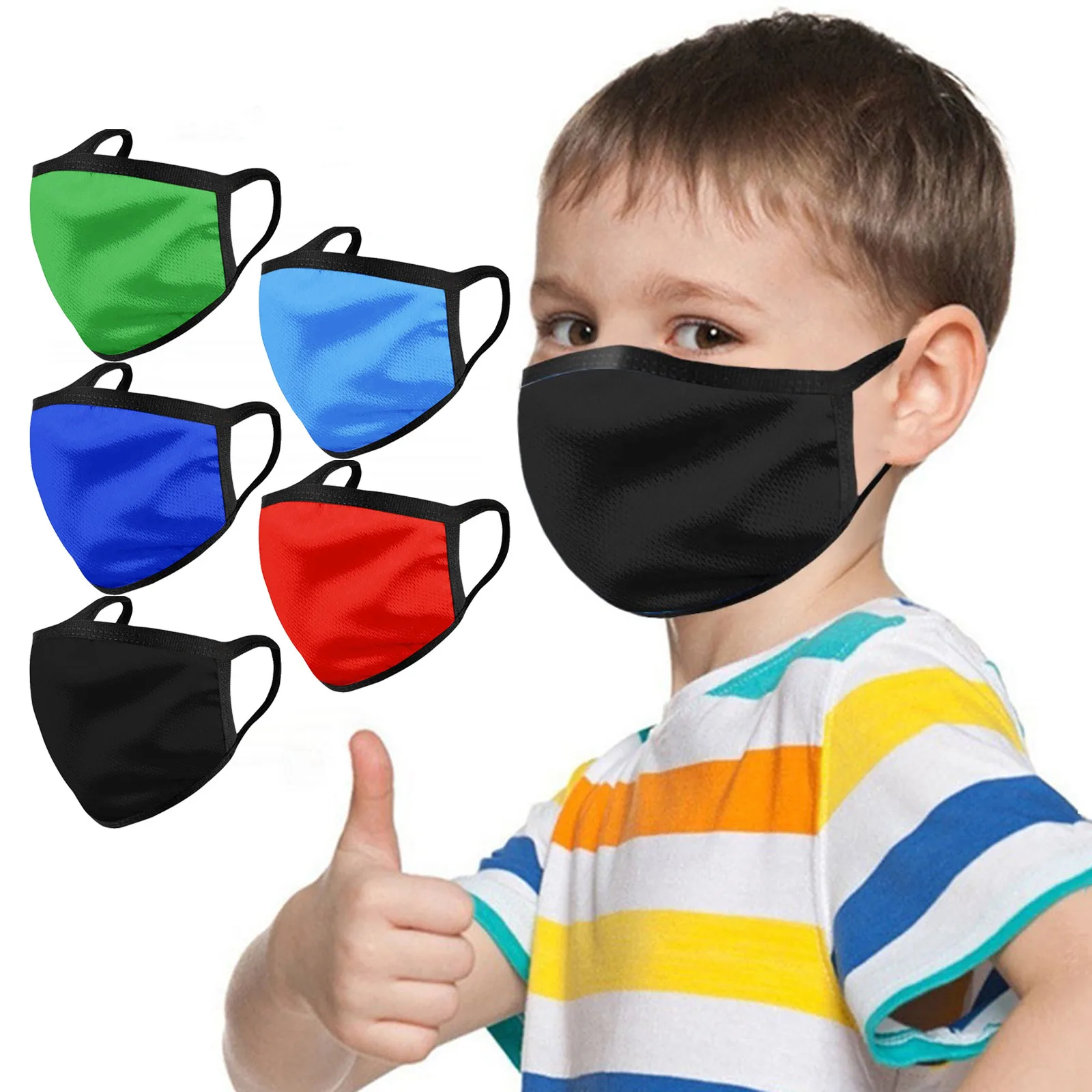 5PC Children's Mask Reusable Face Covering Washable Solid color Mask Kids Cloth Mask For Kids Child Earloop Bandage Masques
5PC Children's Mask Reusable Face Covering Washable Solid color Mask Kids Cloth Mask For Kids Child Earloop Bandage Masques