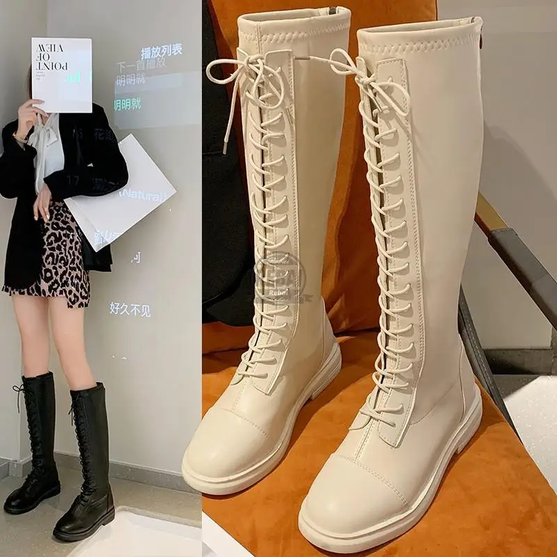 2022 New Winter Long Boot Shoes Women White Lace Up Zip Height Increasing Pu Leather Shoes Plush Botas Mujer Winter Boots
2022 New Winter Long Boot Shoes Women White Lace Up Zip Height Increasing Pu Leather Shoes Plush Botas Mujer Winter Boots