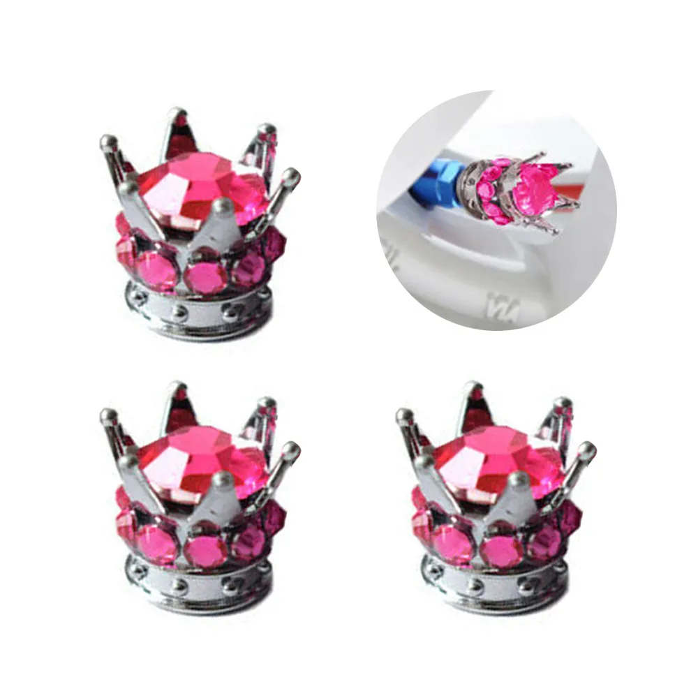 4Pcs Universal Car Tire Valve Stem Cap Silver Crown Dark Pink Diamond Stone Tyre Tires Stem Air Dustproof Cap
4Pcs Universal Car Tire Valve Stem Cap Silver Crown Dark Pink Diamond Stone Tyre Tires Stem Air Dustproof Cap