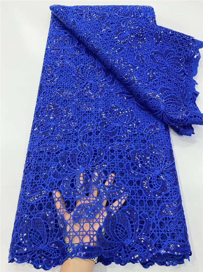 PGC Blue African Sequence Lace Fabric 2022 High Quality Guipure Lace Latest French Cord Lace Fabric For Wedding 5 Yards LY279-1
PGC Blue African Sequence Lace Fabric 2022 High Quality Guipure Lace Latest French Cord Lace Fabric For Wedding 5 Yards LY279-1