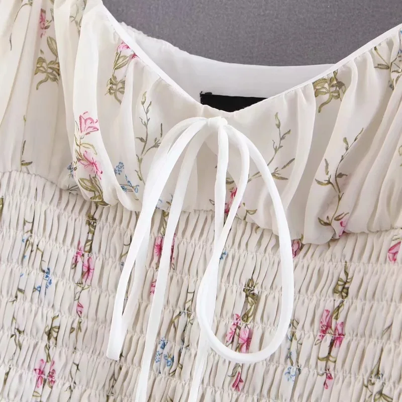 Women Summer Dress Lace Up Square Collar Sexy Dress Long Sleeve Holiday Party Floral Print Ruffle Beach Dress White Vestido 2020
Women Summer Dress Lace Up Square Collar Sexy Dress Long Sleeve Holiday Party Floral Print Ruffle Beach Dress White Vestido 2020