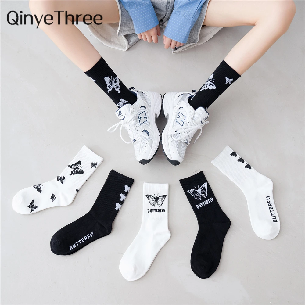 Spring Winter Women's Black White Butterfly Socks Unisex Streetwear Sport Harajuku Crew Fashion Skateboard Sokken Dropshipping
Spring Winter Women's Black White Butterfly Socks Unisex Streetwear Sport Harajuku Crew Fashion Skateboard Sokken Dropshipping