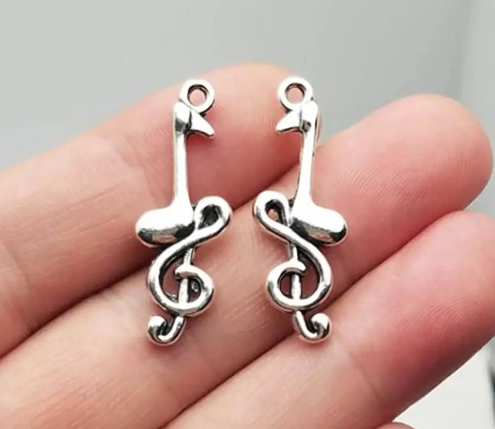 25 шт./лот-31x11 мм, антикварные посеребренные подвески для музыкальных нот, принадлежности для рукоделия, аксессуары для ювелирных изделий
25 шт./лот-31x11 мм, антикварные посеребренные подвески для музыкальных нот, принадлежности для рукоделия, аксессуары для ювелирных изделий