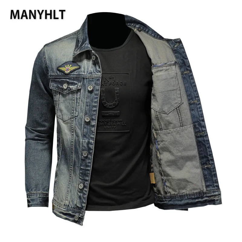 MANYHLT Spring And Autumn 2021 New Men's Solid Color Retro Washed Flight Suit Badge Personalized Simple Cowboy Jacket Man
MANYHLT Spring And Autumn 2021 New Men's Solid Color Retro Washed Flight Suit Badge Personalized Simple Cowboy Jacket Man