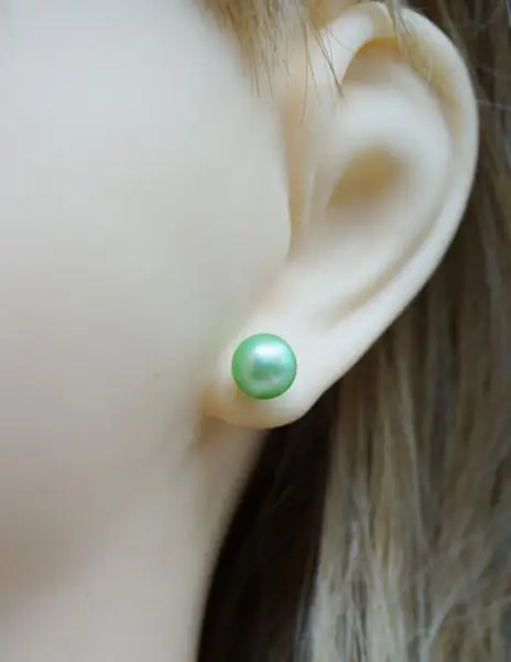 New Arrival Unique Design AA 8MM Green Pearl Earrings S925 Sterling Silver Stud Charming Wedding Birthday Party Lady Gift
New Arrival Unique Design AA 8MM Green Pearl Earrings S925 Sterling Silver Stud Charming Wedding Birthday Party Lady Gift